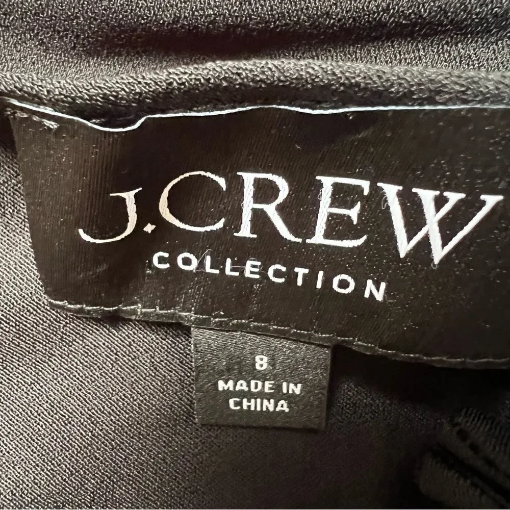 J Crew Collection NWOT Slip Dress Black Size 8